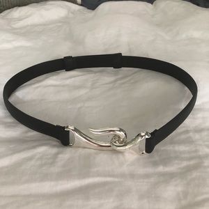 Chico's Adjustable Belt with Silver Buckle